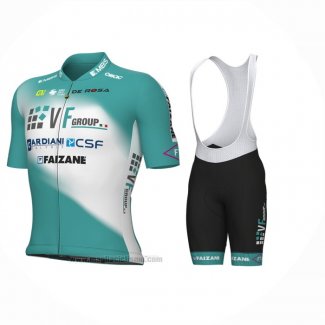 2024 Abbigliamento Ciclismo Bardiani Csf Faizane Azzurro Manica Corta e Salopette