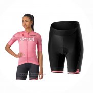 2024 Abbigliamento Ciclismo Donne Giro d'Italia Rosa Manica Corta e Salopette