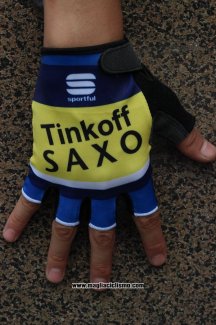 2014 Saxo Bank Tinkoff Guanti Corti Ciclismo