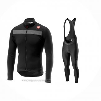 2024 Abbigliamento Ciclismo Castelli Nero Manica Lunga e Salopette