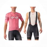 2024 Abbigliamento Ciclismo Giro d'Italia Rosa Manica Corta e Salopette